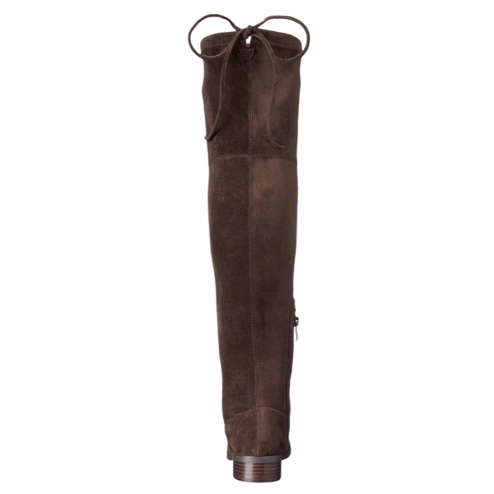 Texas Coffee Soft Over The Knee Lace Back Boots - Picture 5 of 5